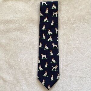 Alynn Neckwear Jack Russell Terrier 100% silk tie. 💙